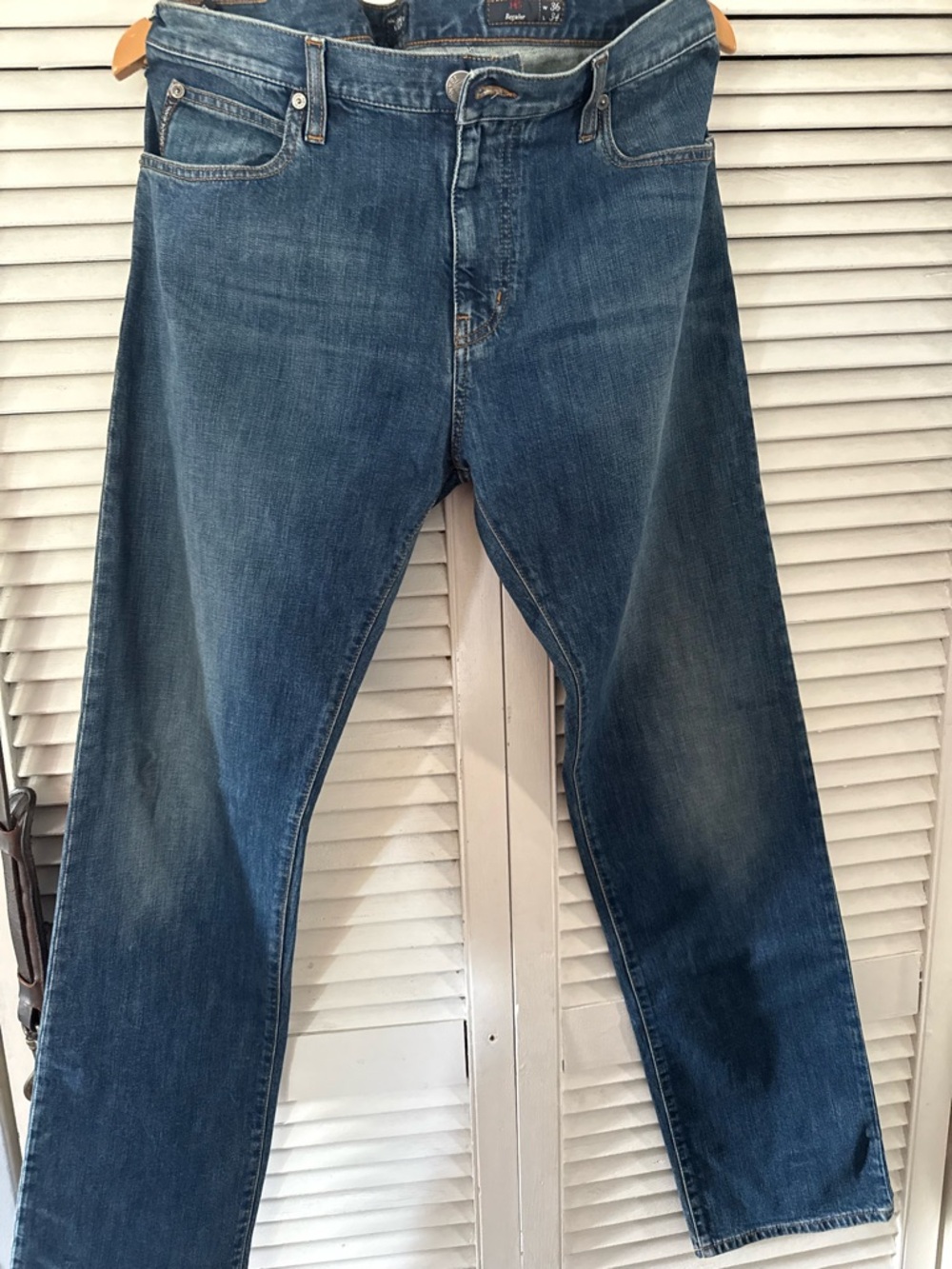 Armani Jeans Men's Straight Medium Blue Denim